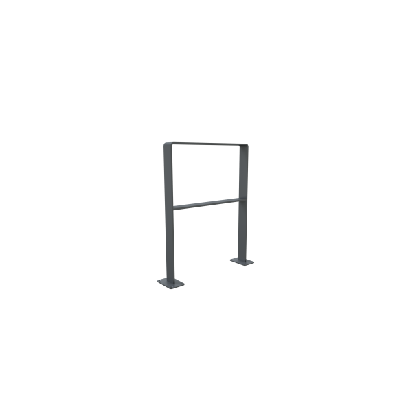 Leaning bracket made of flat steel | 70 x 70 mm | for doweling, with crossbar | width: 600mm | hot-dip galvanized and coated DB 703